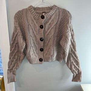 Free People Cropped Cardigan